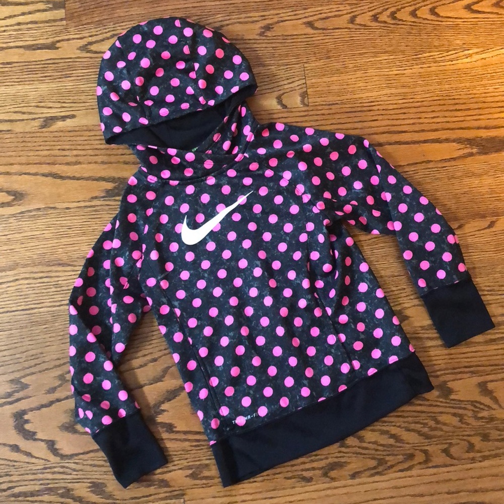 Girls M Nike thermafit black gray pink sweatshirt - Picture 1 of 5